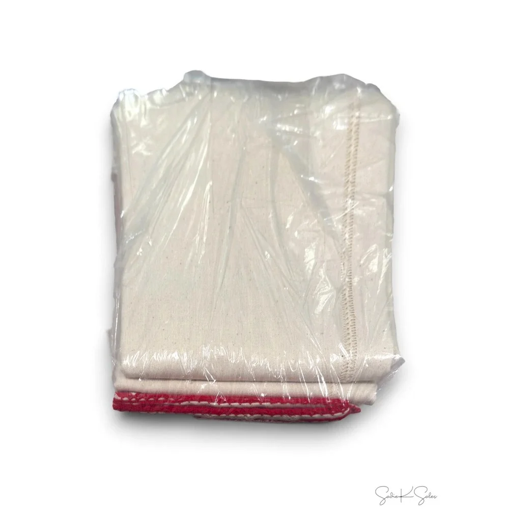 84x60 Christmas Trim Tablecloth Red/Natural - Hearth & Hand Magnolia, Target